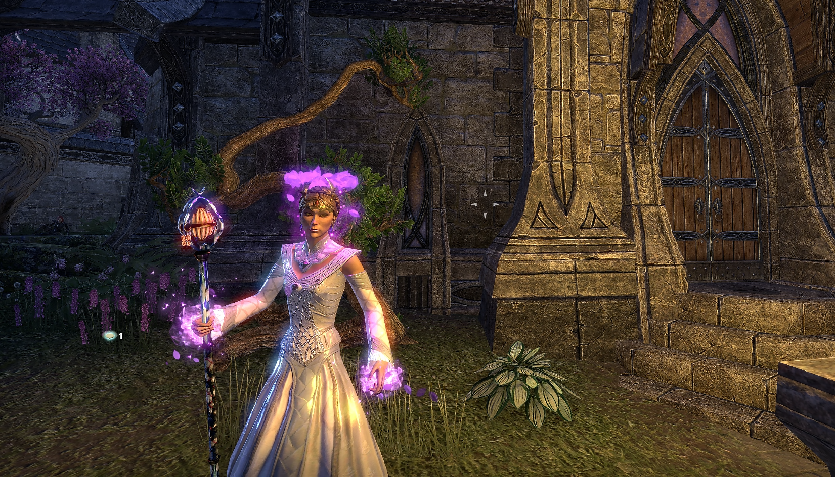 Elendriel with staff and magic