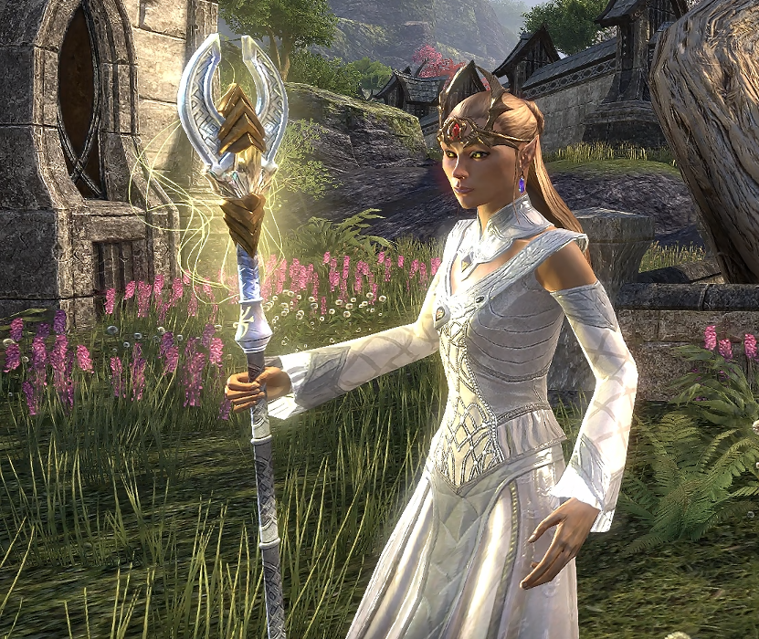 Portrait with glowing staff